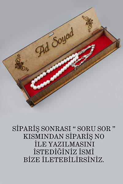 isfahantakı İsim kutulu Mayorka ağır inci 8 mm özel tasarım el boy tesbih