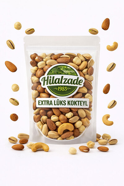 Hilalzade Extra Lüks Kokteyl Karışık Çerez Kuruyemiş Taze 600 Gr