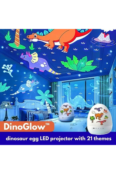 SMANIA DinoGlow™ dinosaur egg LED projector with 21 themes