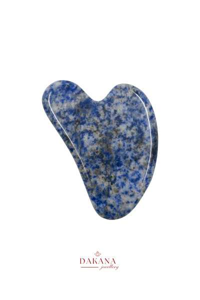 DAKANA JEWELLERY Sertifikalı Sodalit Gua Sha Yüz Masaj Taşı