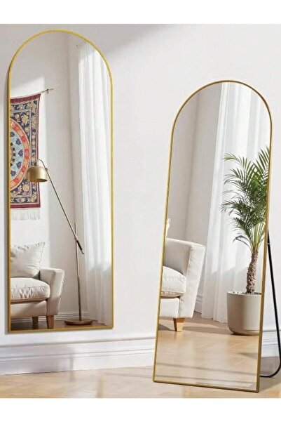 Mtanvxay Large Gold Full Body Mirror Freestanding with Stand Aluminum Frame Hanging Leaning for Entryway