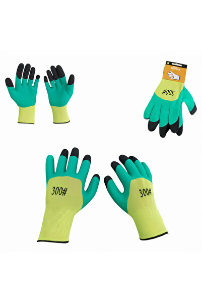 JML1 Protective Gloves 12/set with Label Covered with Latex, Size 10 Green and Black Wholesale