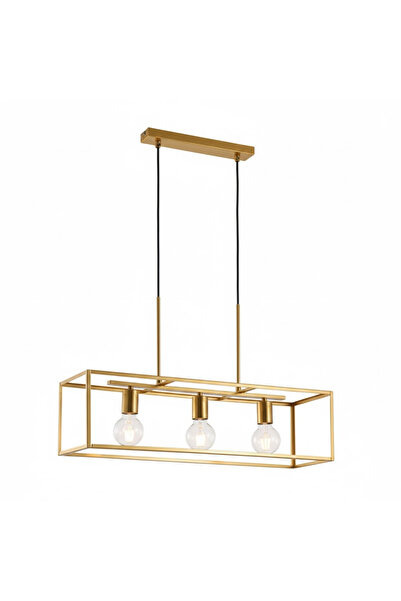 RONİSU AYDINLATMA Cornelia 3'lü Sıralı Retro Sıralı Avize RA-AVZ- 3197-58-24