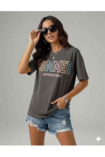 BUWOM Tricou cu imprimeu Summer Adventure pentru femei