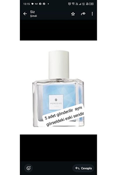 AVON 30 ml Perceive parfüm 5 adet gönderilir görseldeki eski seridir