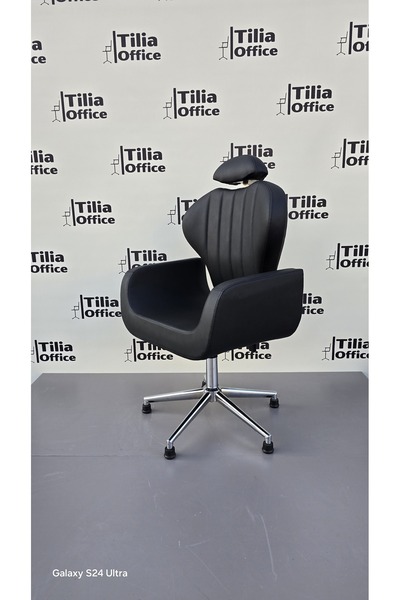 Tilia Clean Makyaj Kuaför Koltuğu Krom Konik Sabit konik Ayak