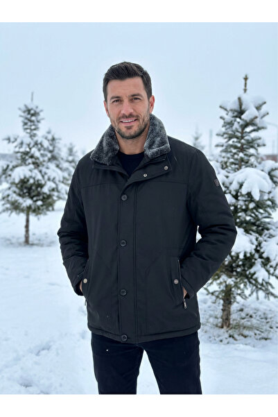 DYNAMO Erkek Spor Yaka Kürklü Kaban