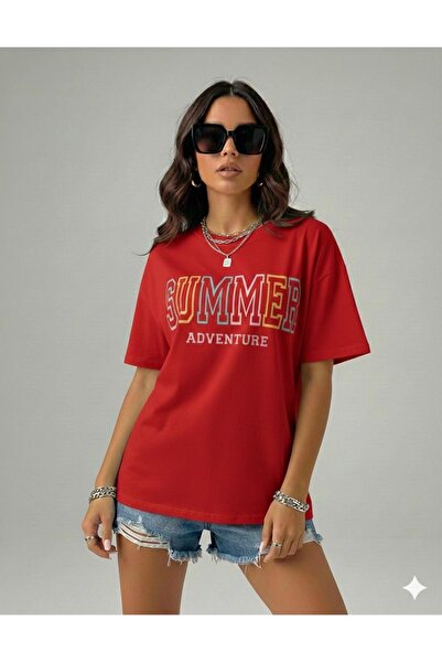 BUWOM تيشيرت نسائي صيفي للمغامرة مطبوع