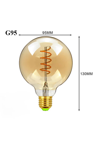Choice 4W-6W 220V Yes G95 220V LED Edison Filament Bulbs Golden Art Lights ST...