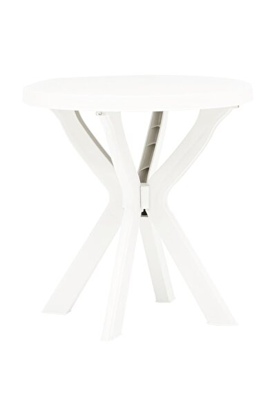 vidaxl Bistro Table White Ø70 cm Plastic