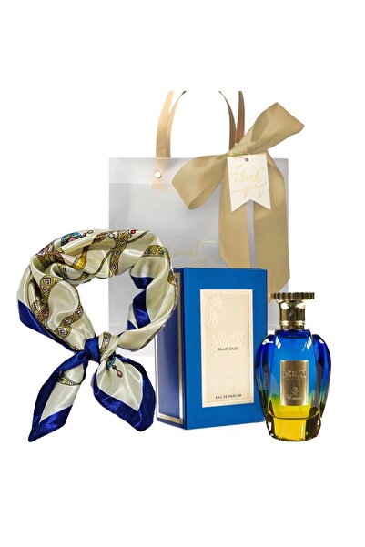 Paris Corner Set cadou Oud Emir Voux Blue, Eau de Parfum, Unisex, 100 ml + eșarfă din satin