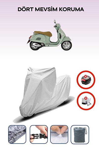 Breen Gray Rear Bag Lock Incompatible Vespa Gts 300 Compatible Motorcycle Tar...