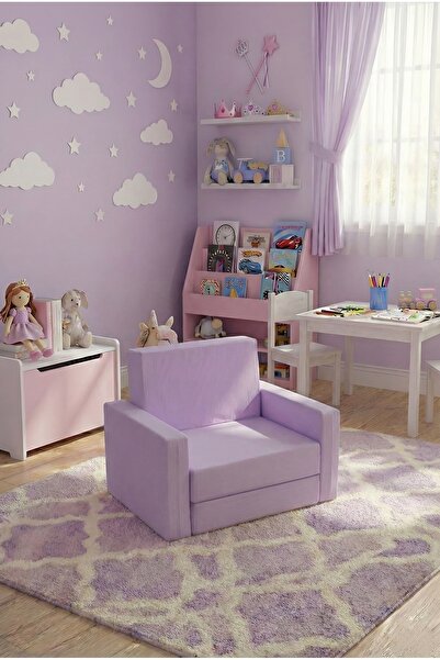 LENSA HOME سرير أطفال كامل من الإسفنج قابل للطي (0-4 سنوات) أرجواني