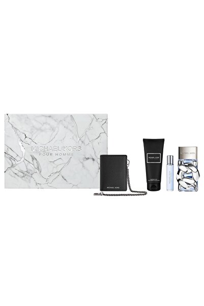 Michael Kors Pour Homme Gift Set, Eau de Parfum, 100 ml + 10 ml, Shower Gel, 100 ml and Wallet