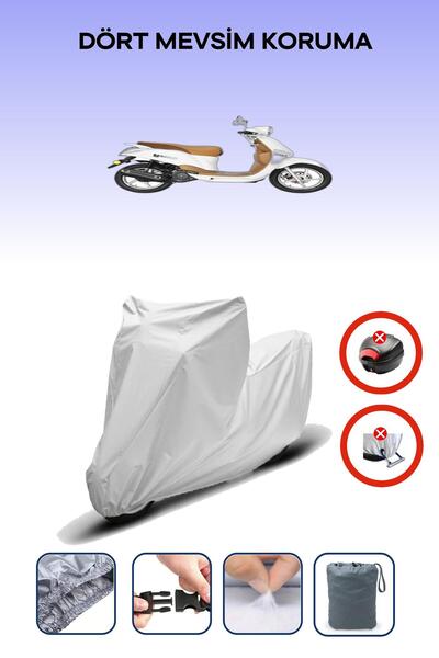 Breen حقيبة خلفية رمادية اللون متوافقة مع يوكي YK 150 T-3، قماش متوافق مع الدراجات النارية، 4 مواسم