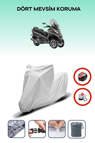 Breen Gray Rear Bag Lock Incompatible Piaggio Mp3 400 Compatible Motorcycle T...