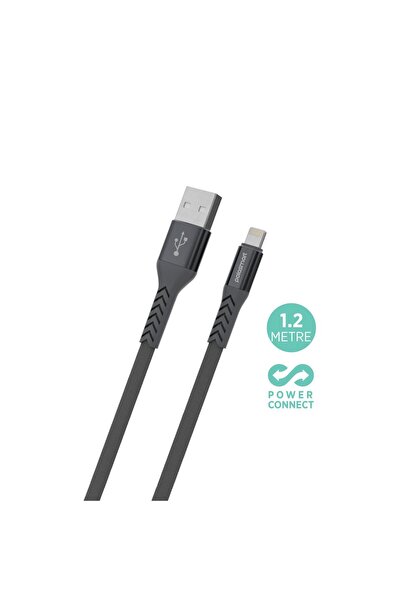 Polosmart PBS418 Lightning Şarj ve Data Kablosu Antrasit