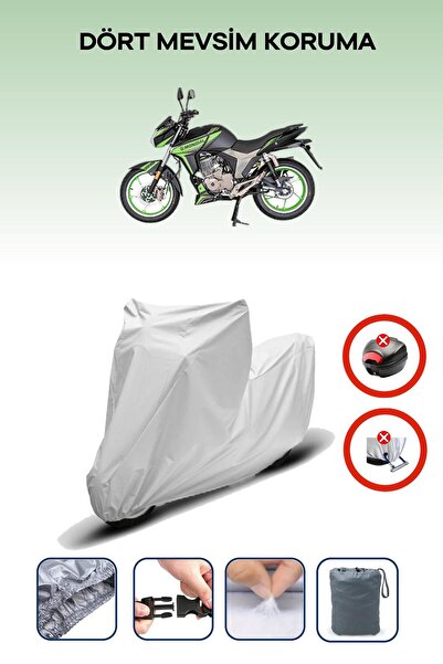 Breen حقيبة خلفية رمادية اللون متوافقة مع مونديال كيه دي 125 إف سي بي إس، قماش دراجة نارية متوافق مع 4 مواسم