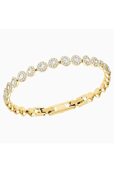 Swarovski Una Angelic Bileklik, Yuvarlak kesim, Pavé, Orta, Beyaz, Altın reng...