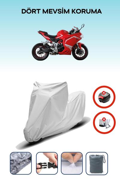 Breen حقيبة خلفية رمادية اللون متوافقة مع قماش الدراجات النارية المتوافق مع RKS RNX، 4 مواسم