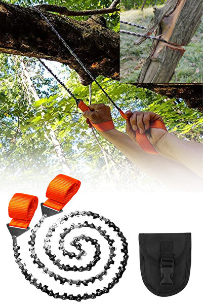 Privo Mini Kamp Cep Testeresi – Taşınabilir Zincir El Testeresi, Outdoor ve K...