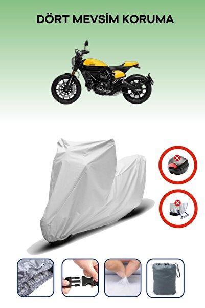 Breen حقيبة خلفية رمادية اللون متوافقة مع دراجة دوكاتي سكرامبلر فول ثروتل، مت...