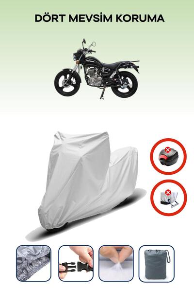 Breen حقيبة خلفية رمادية اللون غير متوافقة مع Mondial 125 Vulture i، قماش دراجة نارية متوافق، 4 مواسم