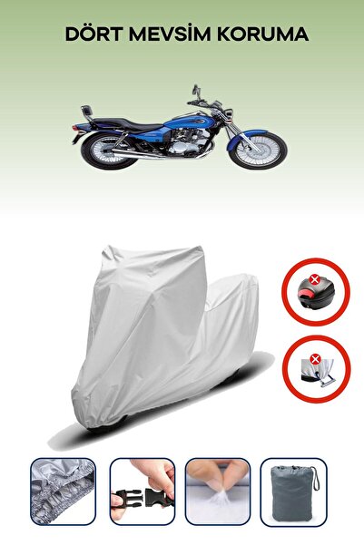 Breen قفل حقيبة خلفية رمادي اللون غير متوافق مع كانويا دراجة نارية متوافقة مع كاواساكي EL 125، 4 مواسم