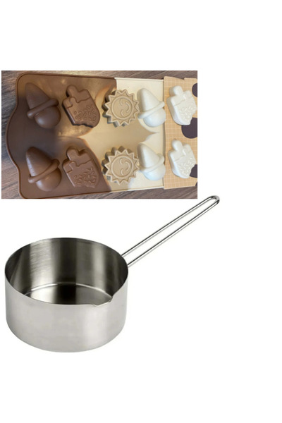 adin tasarım مجموعة صنع الشموع الشمسية من دوندريك، وعاء صهر الشمع سعة 750 مل، قالب سيليكون شمسي، 10 قوالب شموع سيليكون