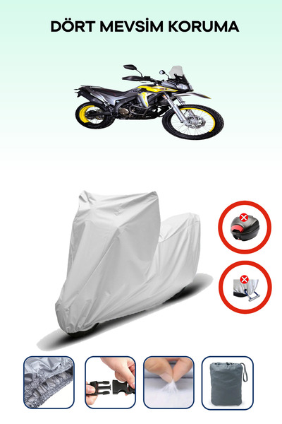Breen Gray Rear Bag Lock Incompatible Voge 300 Gy Compatible Motorcycle Tarpa...
