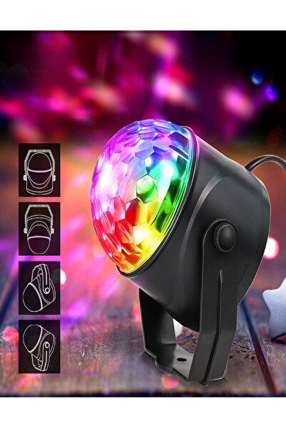 Brokoli Home Disko topu Kumandalı Sese Duyarlı Led Lazer Işıklı RGP Parti Işı...
