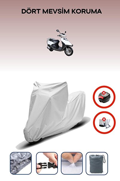 Breen حقيبة خلفية رمادية اللون متوافقة مع Kuba Rocca 100 Max، قماش متوافق مع الدراجات النارية، 4 مواسم