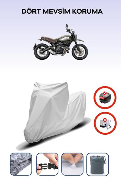 Breen قفل حقيبة خلفية رمادي اللون غير متوافق مع دراجة دوكاتي سكرامبلر أوربان ...