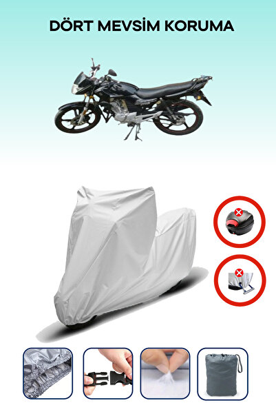 Breen قفل حقيبة خلفية رمادي اللون غير متوافق مع قماش دراجة نارية متوافق مع Kuba XF 139، 4 مواسم