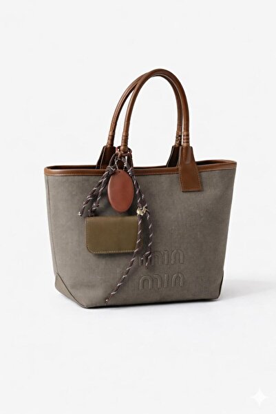 HİRA AKSESUAR KANVAS GÖRÜNÜMLÜ KADIN EL VE OMUZ ÇANTA