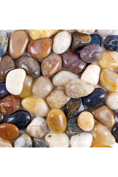 The Bros أحجار شاطئية طبيعية من صخور الأنهار لتزيين المزهريات - 2.2 رطل