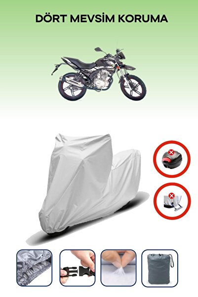 Breen قفل حقيبة خلفية رمادي اللون غير متوافق مع فالكون ووندر 180، قماش متوافق مع الدراجات النارية، 4 مواسم