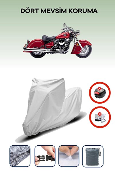 Breen Gray Rear Bag Lock Incompatible Kawasaki Vn 800 Drifter Compatible Moto...