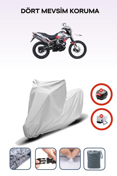 Breen حقيبة خلفية رمادية اللون متوافقة مع RKS RT250، قماش للدراجات النارية، 4 مواسم