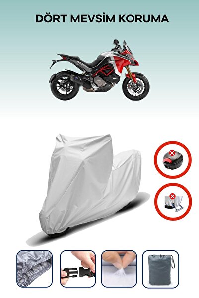 Breen حقيبة خلفية رمادية اللون متوافقة مع دراجة دوكاتي مولتيسترادا 1260 بايكس...