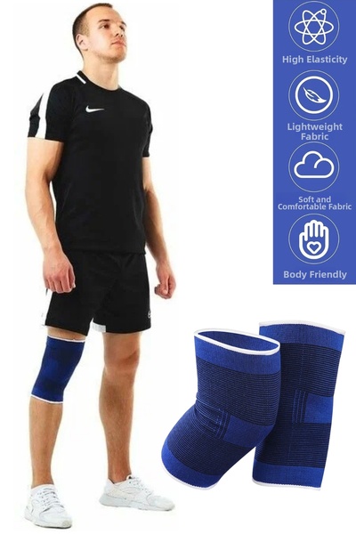 Privo واقي الركبة الرياضي الأزرق، داعم لمفصل الركبة، واقي للركبة، ضمادة تخفيف...