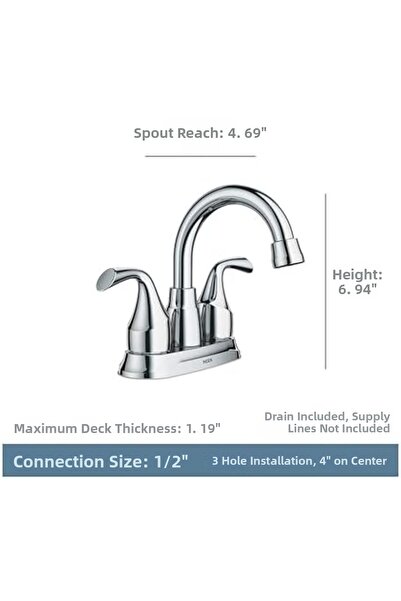 Nacario NrcrioShop Idora Spot Resist مصنوع من النيكل المصقول، صنبور حوض الحما...