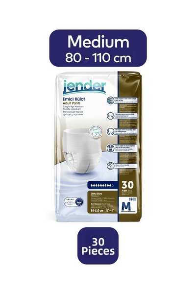 JENDER حفاضات للكبار سراويل داخلية متوسطة الامتصاص - 30 قطعة