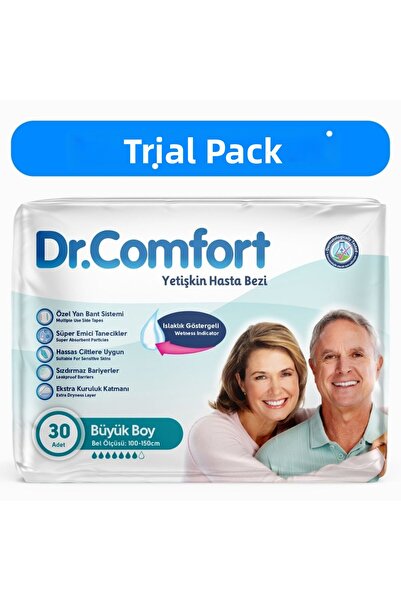 Dr.Comfort حفاضات للكبار مع حزام خصر، حجم كبير، عبوة واحدة تحتوي على 30 قطعة
