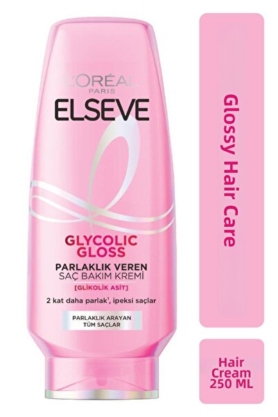 ELSEVE Glycolic Gloss Shine Hair Care Cream 250ml