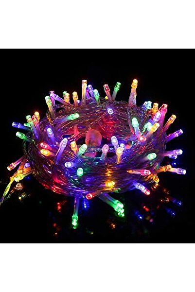 Coverzone Lanț de lumină LED RGB cu cablu transparent de 10 m cu inserție – Iluminat decorativ pentru brad de Crăciun de Anul Nou -LDL1