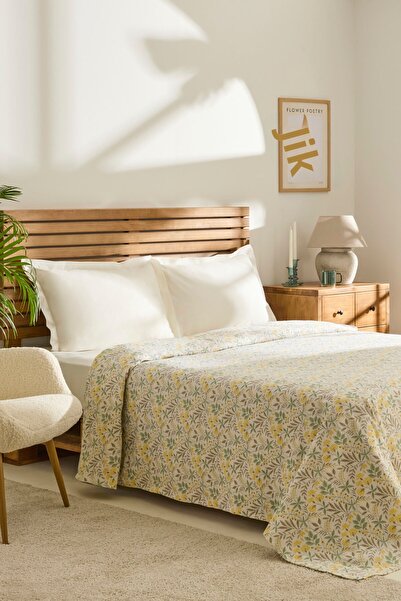 Kaşmir Home هيدا 100% قطن بيكيه مزدوج أخضر