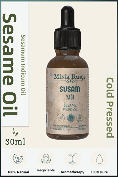 Minia Bahçe Bitki ve Sanat Atölyesi زيت السمسم نقي وطبيعي 100%، 30 مل