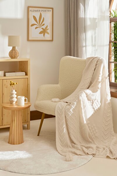 Kaşmir Home Сладко плетено одеяло за телевизор Екру