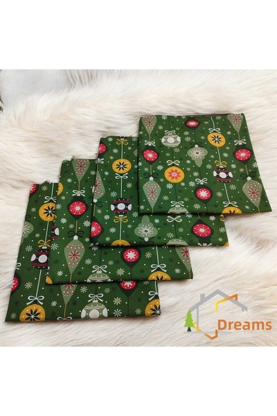 DÜŞLER EV TEKSTİLİ 4 bucăți de huse de pernă cu model de Anul Nou, huse de pe...